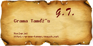 Grama Tamás névjegykártya
